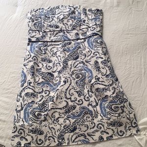 Vineyard Vines Strapless SeaThemed Dress
